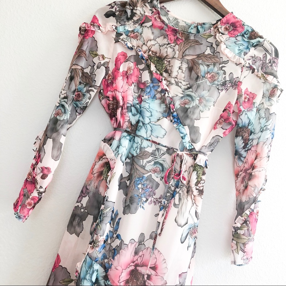 Topshop “Pop Floral Ruffle” Dress - Picture 2 of 8